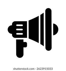 Megaphone glyph style icon, ready for premium download