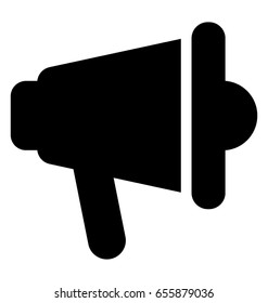 Megaphone Glyph Vector Icon 