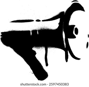 Megaphone Graffiti Stencil Spray Paint Icon