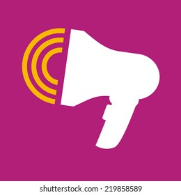 megaphone graphic design , vector illustration
