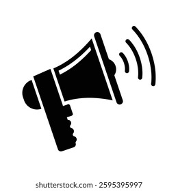 Megaphone graphic icon. Megaphone sign isolated on white background. Vector illustration