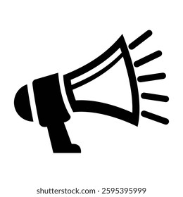 Megaphone graphic icon. Megaphone sign isolated on white background. Vector illustration