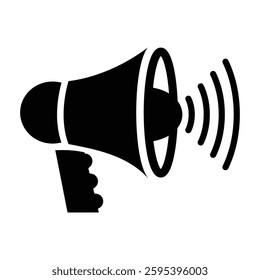 Megaphone graphic icon. Megaphone sign isolated on white background. Vector illustration