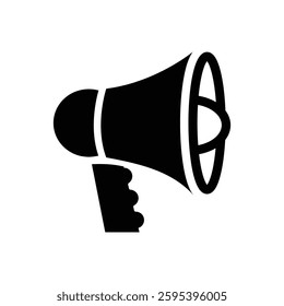 Megaphone graphic icon. Megaphone sign isolated on white background. Vector illustration