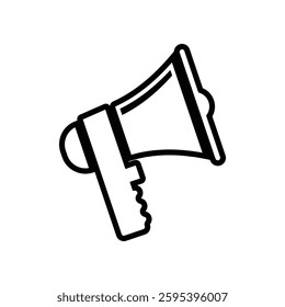Megaphone graphic icon. Megaphone sign isolated on white background. Vector illustration