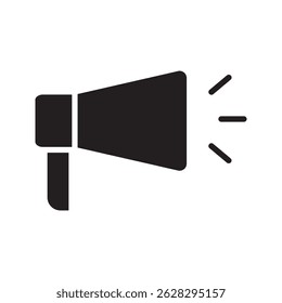 Megaphone graphic icon. Megaphone sign isolated on white background