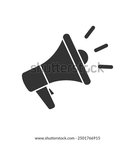 Megaphone graphic icon. Megaphone sign isolated on white background. Vector illustration