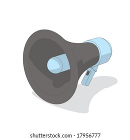 megaphone (gray & blue object series)