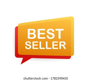 Megaphone Hand, business concept with text best seller. Vector stock illustration