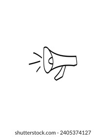 megaphone hand draw icon, vector best line icon.