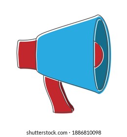 megaphone hand drawn design vector illustration