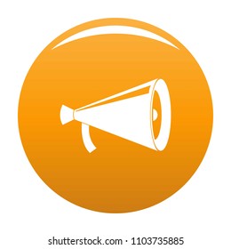 Megaphone with handle icon. Simple illustration of megaphone with handle vector icon for any design orange
