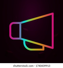 Megaphone with handle nolan icon Simple thin line, outline vector of theater icons for ui and ux, website or mobile application