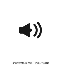 Megaphone, horn speaker simple vector black icon. Bullhorn glyph flat symbol, sign for sound, speakers