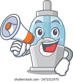 With megaphone humidifier isolated with in the mascot
