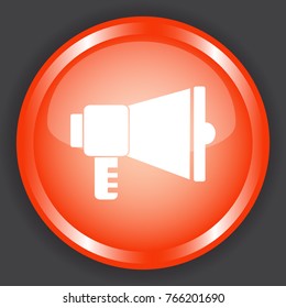 megaphone icon 3d, for Internet icon and application icon. Vector eps 10.
