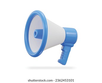 megaphone icon 3d render illustration