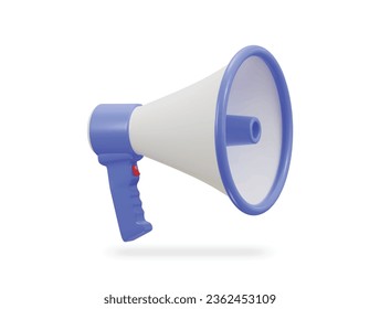 megaphone icon 3d render illustration