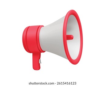 Megaphone icon 3d render illustration
