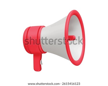 Megaphone icon 3d render illustration