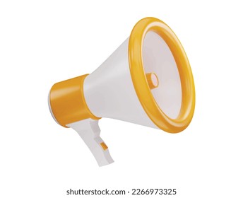 Megaphone icon with 3d vector icon illustration