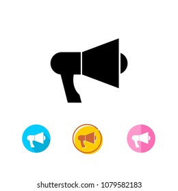 megaphone icon with 4 style vector illustration