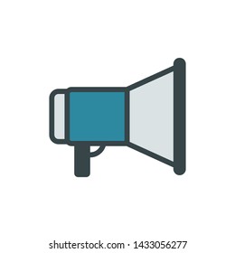 megaphone icon. Advertise sign. Filled style. Vector illustration