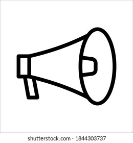 Megaphone icon Advertising icon Shout icon on a white background color editable