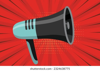 Megaphone icon. Amplify your message with this bold and attention-grabbing graphic. Perfect for marketing and communication themes. Loud