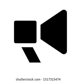Megaphone icon. Audio message symbol