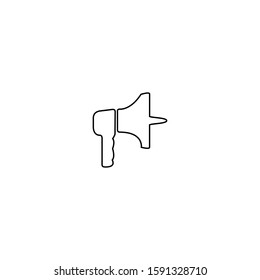 Megaphone icon. Audio message symbol. Logo design element