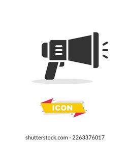 Megaphone icon in black colour
