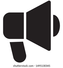 Megaphone icon black vector illustration