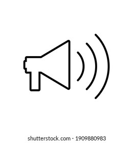 megaphone icon with bubble speech icon