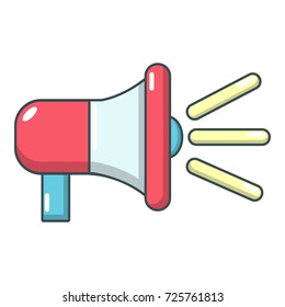 Megaphone icon. Cartoon illustration of megaphone vector icon for web