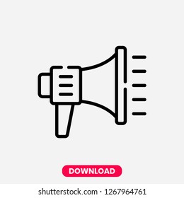 Megaphone icon concept line icon. Simple element illustration. Megaphone icon concept outline symbol design. Can be used for web and mobile UI/UX . Modern vector style.