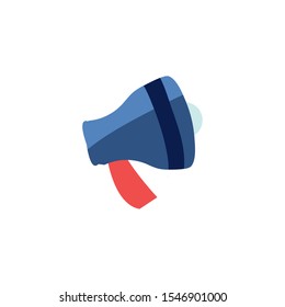 Megaphone icon design, Amplifer speaker bullhorn announce speech message communication and sound theme Vector illustration