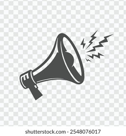 Megaphone Icon Design | Bold Black Speaker with Sound Waves