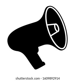 Megaphone icon. Design element for logo, label, sign, badge. Vector illustration