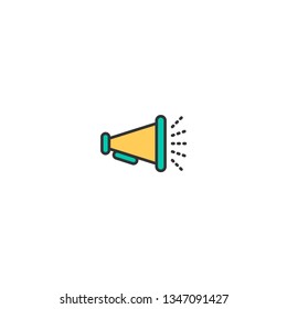 Megaphone icon design. Essential icon vector illustration