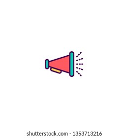 Megaphone icon design. Essential icon vector illustration