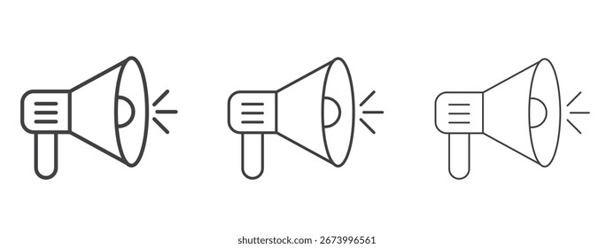 Design de ícone de Megafone, adequado para web, infográficos, interface e aplicativos.