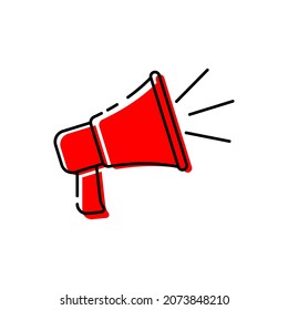 Designvorlage für Megaphone-Symbol, Vektorgrafik