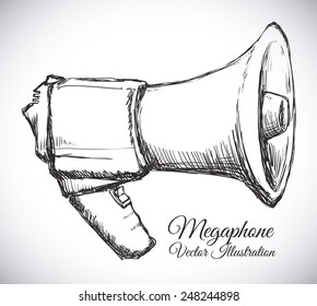 megaphone icon design, vector illustration eps10 graphic 