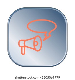 Megaphone icon design vector illustration template