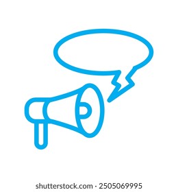 Megaphone icon design vector illustration template