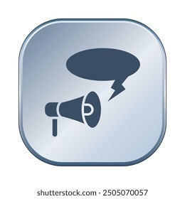 Plantilla de Ilustración vectorial de diseño de icono de megáfono