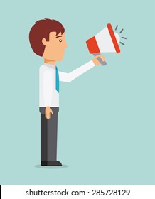 megaphone icon design, vector illustration eps10 graphic 