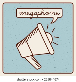 megaphone icon design, vector illustration eps10 graphic 