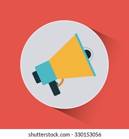 megaphone icon design, vector illustration eps10 graphic 